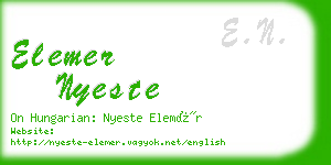 elemer nyeste business card